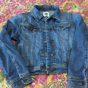 Girls Old Navy Jean Jacket Blue Faded Wash Size 8